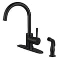 thumbnail image 1 of Kingston Brass LS8570DLSP Concord Single-Handle Kitchen Faucet with Side Sprayer, Matte Black, 1 of 1