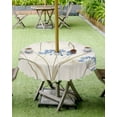 thumbnail image 4 of Hokiten Outdoor Tablecloths with Umbrella Hole & Zipper, Blue Floral Botanical Spring Round Tablecloth 54 Inch, Farmhouse Beige Flowers Waterproof Table Cloth, Patio/Pool/Picnic Table Covers, 4 of 7