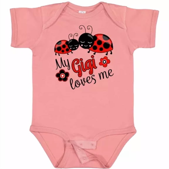 Bella Canvas My Gigi Loves Me With Cute Ladybugs Infant Creeper Family Great Bugs Bodysuit