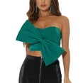 thumbnail image 1 of INSPIRAR CHIC Top de Bandeau Corto con Corsé de Corazón Sin Tirantes para Mujeres Fiesta con Lazo Verde Pavo XL, 1 of 6