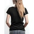 thumbnail image 2 of Camisetas de manga corta con estampado para niñas y niñas, de algodón, cómodas para uso diario, playera simple de veranoWomen's Soft Pink Butterfly Print Short Sleeve T-Shirt - Casual Crew Neck, Str, 2 of 7