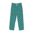 thumbnail image 4 of Xecao Aquamarine Glitter Men's Straight Lounge Pajama Pants: The Ultimate in Comfortable Sleepwear, 4 of 9