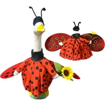 Spring Ladybug Goose Outfit Lawn Porch Goose Clothes with Wings 23" Spring Ladybug Outdoor Patio Yard Lawn Art Decoration