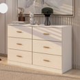 thumbnail image 2 of Tcbosik Dresser with 6 Drawers, 47.2" Modern Chest of Drawers for Bedroom, Living Room, Easy Assembly, Antique White, 2 of 7