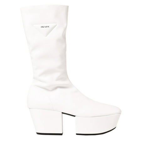 Prada Woman Platform Pull On Boots White Sizes IT 34-50 2/3
