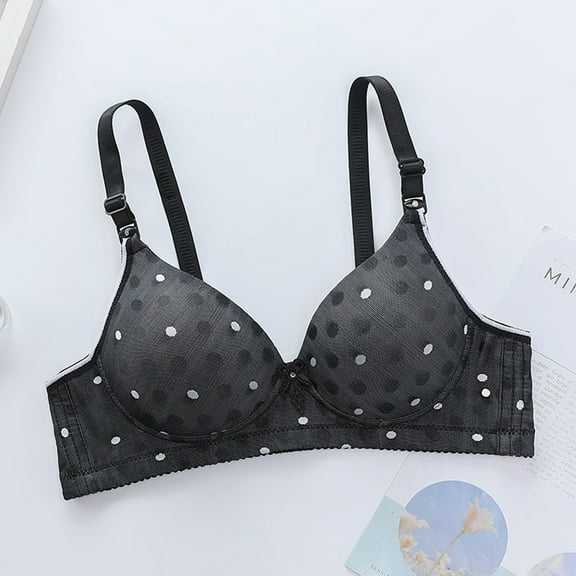 Women's Wireless Push Up Bra Sex Thin Unlined Side Support Seamless Full Coverage Comfortable Soft Everyday T Shirt Bra Traditional Floral Print