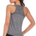 thumbnail image 4 of MRULIC tank top for women Women Workout Tops Sports Running Tank Mesh Yoga Training Shirts Womens tank tops Grey + XL, 4 of 9