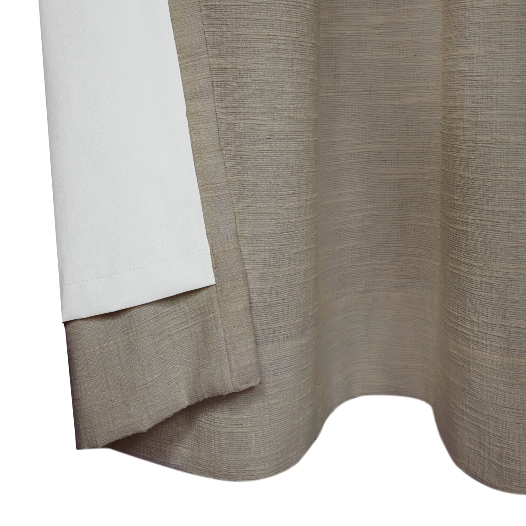 Better Homes & Gardens Textured Solid Chenille Blackout Single Curtain Panel, Grey Bisque, 50"W x 108"L