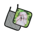 thumbnail image 2 of White Standard Poodle St Patrick's Pair of Pot Holders, 2 of 2