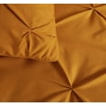 thumbnail image 4 of Chezmoi Collection Berlin Spice Orange Pinch Pleat Full Comforter Set, 3-Piece, Soft Pintuck, Lightweight All Season Microfiber Bedding, 4 of 7