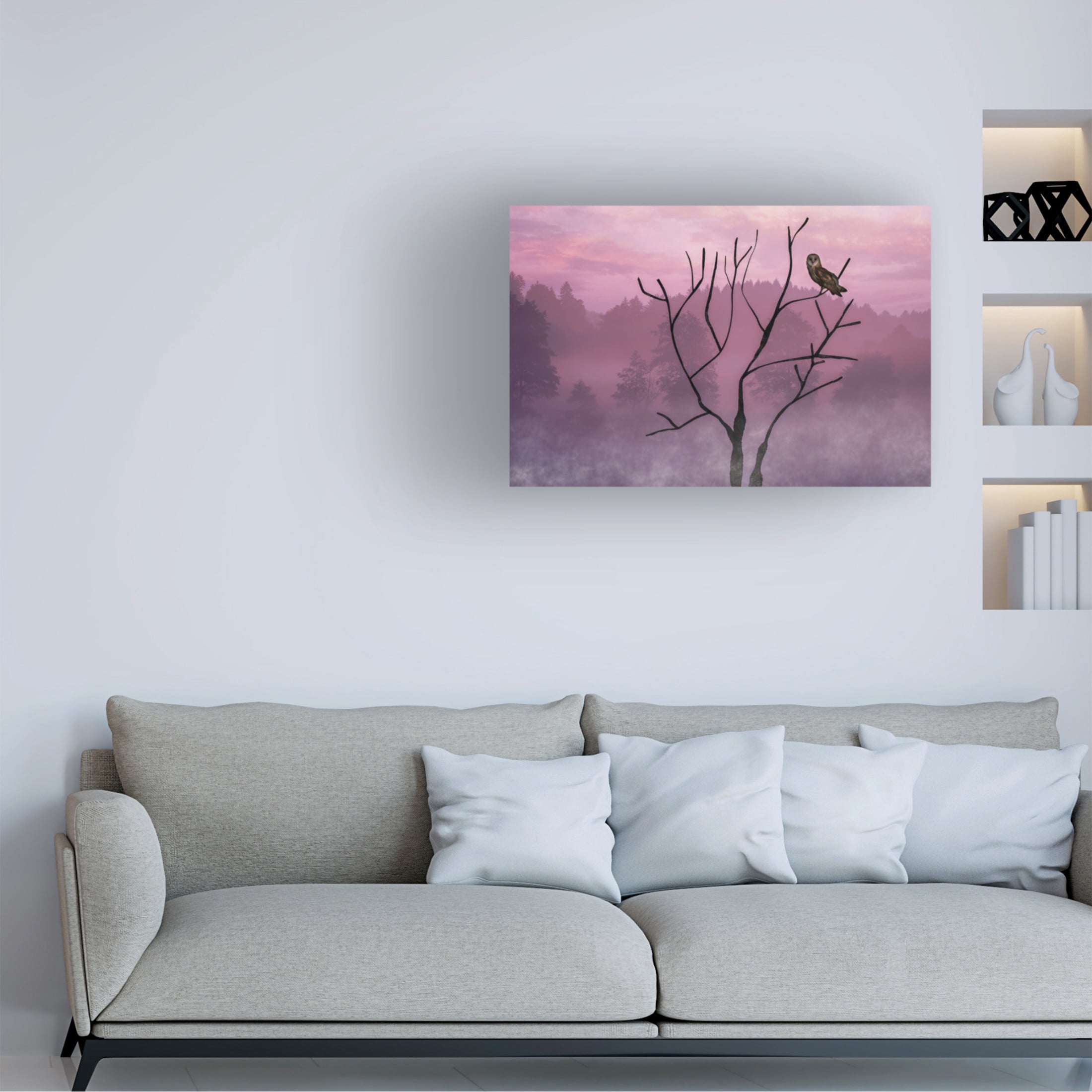 Trademark Fine Art Barbara A Fletcher Pink Sky in the Morning Canvas Wall Art