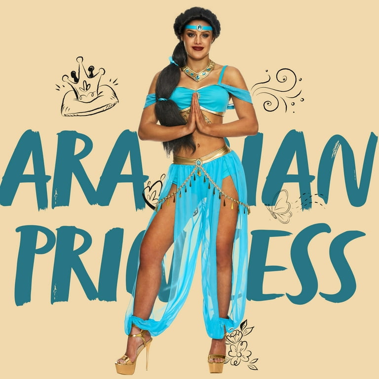Joyfy Arabian Princess Costume for Women Fairy Dance Outfit Halloween Fancy-Dress  Costume for Themed Party Cosplay - Walmart.com