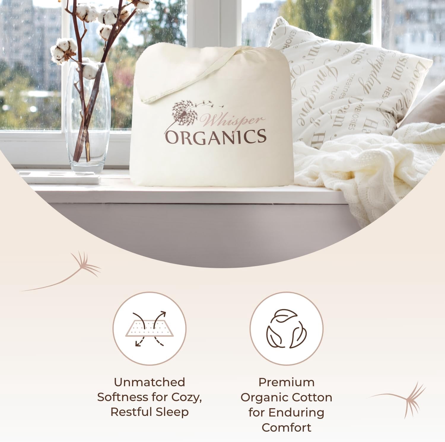 Organic Waterproof Mattress Protector - 100% GOTS & Fairtrade Cotton, Silent & Breathable, Fits up to 17" Deep, Hypoallergenic, Machine Washable