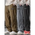 thumbnail image 2 of Mens Corduroy Casual Pants Fashion Loose Fit Wide Leg Pants Straight Sweatpants Elastic Waist Drawstring, 2 of 6