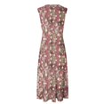 thumbnail image 4 of Vestido Corto de Verano de Moda sin Mangas con Cuello en V Impreso Vestido Casual Grande Del Doblado para Diario, 4 of 5