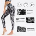 thumbnail image 3 of Pantalones de yoga para mujer Leggings de levantamiento de glúteos de cintura alta con estampado de piel de serpiente, 3 of 8