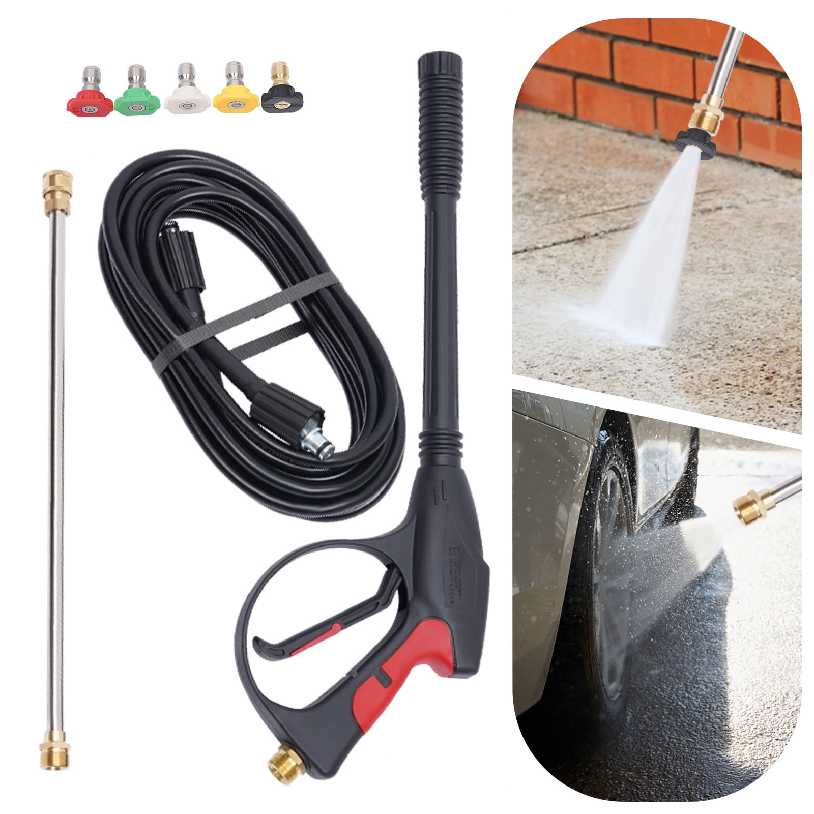 High-Pressure Washer Handheld Portable Car Washer Adjustable Nozzle 4.23 Gal/Min 3,000 Psi Pressure for Cleaning Glass Dirt Moss