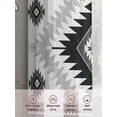 thumbnail image 6 of Black Beige Boho Sheer Curtains 72 Inch Length 2 Panels Set, Vintage Ethnic Tribal Southwestern Voile Window Treatment Rod Pocket Curtains Sheers Drapes for Bedroom/Living Room/Kitchen 52"x72"x2, 6 of 7