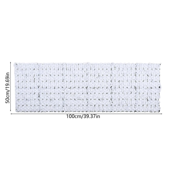 Rkxzt Plastics Fence,Fake Flower Hedge Fence Screen Ivy Trellis Roll 50x100cm Plastic Outdoor Garden Wall Decor Privacy Panel,Other Decoration|Plastic,White