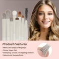thumbnail image 3 of Unique Bargains Makeup Brush Set Foundation Concealers Brushes Makeup Brushes Professional Cosmetics Tool Kit for Blending White 10 Pcs, 3 of 6