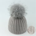 thumbnail image 2 of iHPH7 Kids Beanie Hat Warm Hat Cute Beanie Wool Hat Watch Cap Skull Beanie Gray One Size, 2 of 4