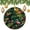 Pattern-1, variant on Tropical Flowers Hibiscus with Green Palm Leaves Christmas Ceramic Ornament Hibiscus Summer Tropical Leaves And Flowers Circle Ornament Christmas Xmas Tree Ornament Decoration Hanging Pendant Decor