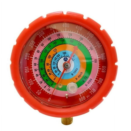 Appli Parts APMG-GA3H High Side 1/4 SAE R134,R22,R404,R410 Analog Manifold Gauge, Pressure psi Scale, Temperature Fahrenheit Scale