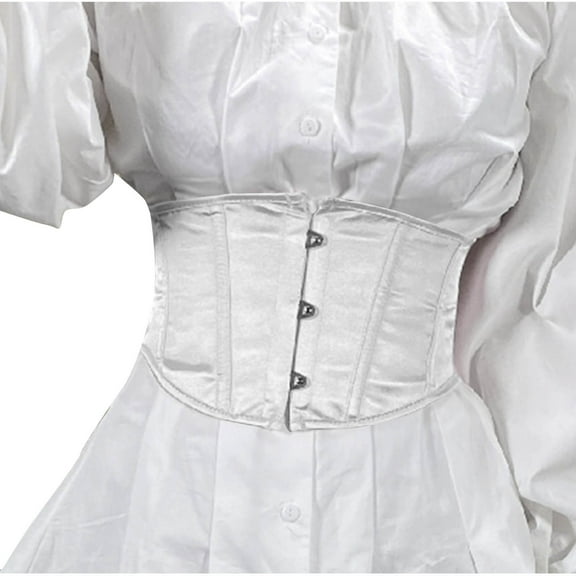Kaemgyyd Womens Wide Corset Elastic Waist Belt Stain Slik Solid Color Corset Belts for Women Vintage Belt for Dresses