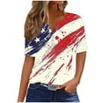 thumbnail image 2 of Patriotic Flag Shirts,Review My Order for Today,Cadancy Plus Size Tops for Women Summer 3X,Clearance Clothes Under $10.00 Blouses Cotton,Woman Graphic Tees,My Orders Delivery,Multicolor XL, 2 of 5