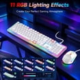 thumbnail image 5 of Wired RGB Keyboard and Mouse Combo, Mechanical Feel Anti-ghosting Keyboard and 6400 DPI Mouse, USB Plug & Play, for PC Laptop Mac Office Gaming (White), 5 of 9