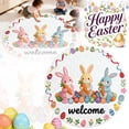 thumbnail image 1 of Round Easter Bunny Shaped Welcome Mat for Indoor Use with Modern Polyester Non Absorbent Entry Rug - Round Shape 40CM/60CM/80CM, 1 of 6