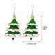 thumbnail image 3 of Árbol de Navidad Luces Pendientes de Madera Conjunto con Santa Claus Enano Muñeco de Nieve Colgantes, Aleación Acrílico Ligero Regalo de Fiesta para Mujeres, Niña, 3 of 4