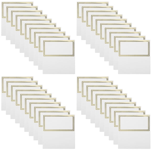 Masteelf 80 Pcs Elegant Stamping Place Cards for Banquet and Dining Table Seating, 9x5x5 cm Event Table Cards