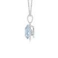 thumbnail image 2 of ANGARA Natural Rope-Framed Claw-Set 1.12 ct Aquamarine Solitaire Pendant in 14K White Gold for Women (Size-7mm) | March Birthstone, Anniversary, Jewelry Gift for Women | Natural Aquamarine Necklace, 2 of 7