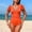 A881 Orange, variant on One Piece Swimsuits for Women Built-in Bra V Neck Ruffle Sleeve Tropical Print Tummy Control Monokini Slimming Flattering Beachwear Bathing Suits