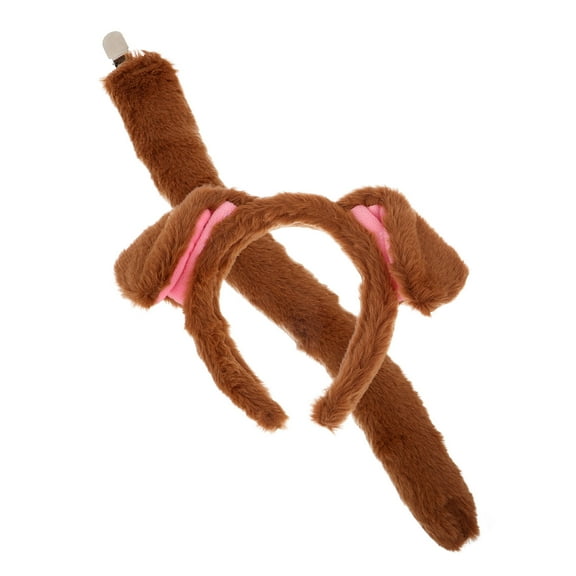 Baluue Ears Headband and Tail Easter Theme Animal Headband Coffee 1Set