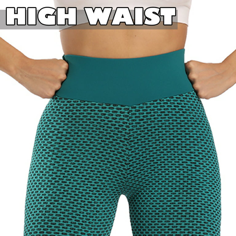 QRIC Women's High Waist Yoga Pants Seamless Ruched Booty Leggings