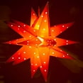 thumbnail image 3 of Aurora Superstar 24" Red Hanging Moravian Star Light LED Lantern Decor, Weatherproof Fold-Flat Plastic Lighted Star, 3 of 4