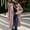 Pink, variant on IUYRTFE Women's Long Overcoat Lapel Collar Button Down Knee Length Coat with Pockets Lined