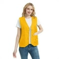 thumbnail image 3 of TOPTIE 5 Pack Unisex Work Vest Button Up Vest Volunteer Activity Supermarket Uniform-Yellow-M, 3 of 7