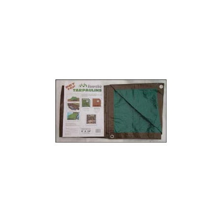 Dry Top Tarpaulins 11012 Foremost Tarp 10 X 12 Brown Green Dry Top Reversible Polyethylene Tar