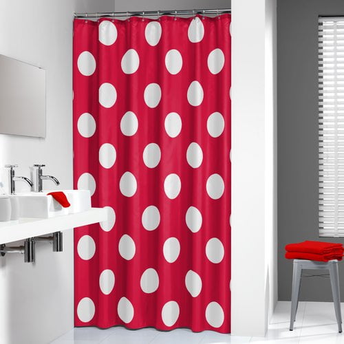 Sealskin Polka Single Shower Curtain Walmart Com Walmart Com