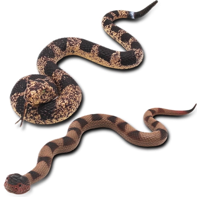 Serpiente de cascabel de goma con forma de serpiente falsa, realista, tamaño real