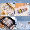 thumbnail image 4 of LAICAIW Plastic Cable Management Box with Lid and 10 Wire Ties, Portable Clear Cord Storage Organizer with 8 Compartments, Electronics Organizer Desk Accessories Case for Office, Stationery Supplies, 4 of 7