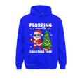 thumbnail image 3 of Sudadera con capucha personalizada para hombre con hilo dental de Papá Noel alrededor del árbol de Navidad y luces, nueva moda, con estampado, 3 of 5
