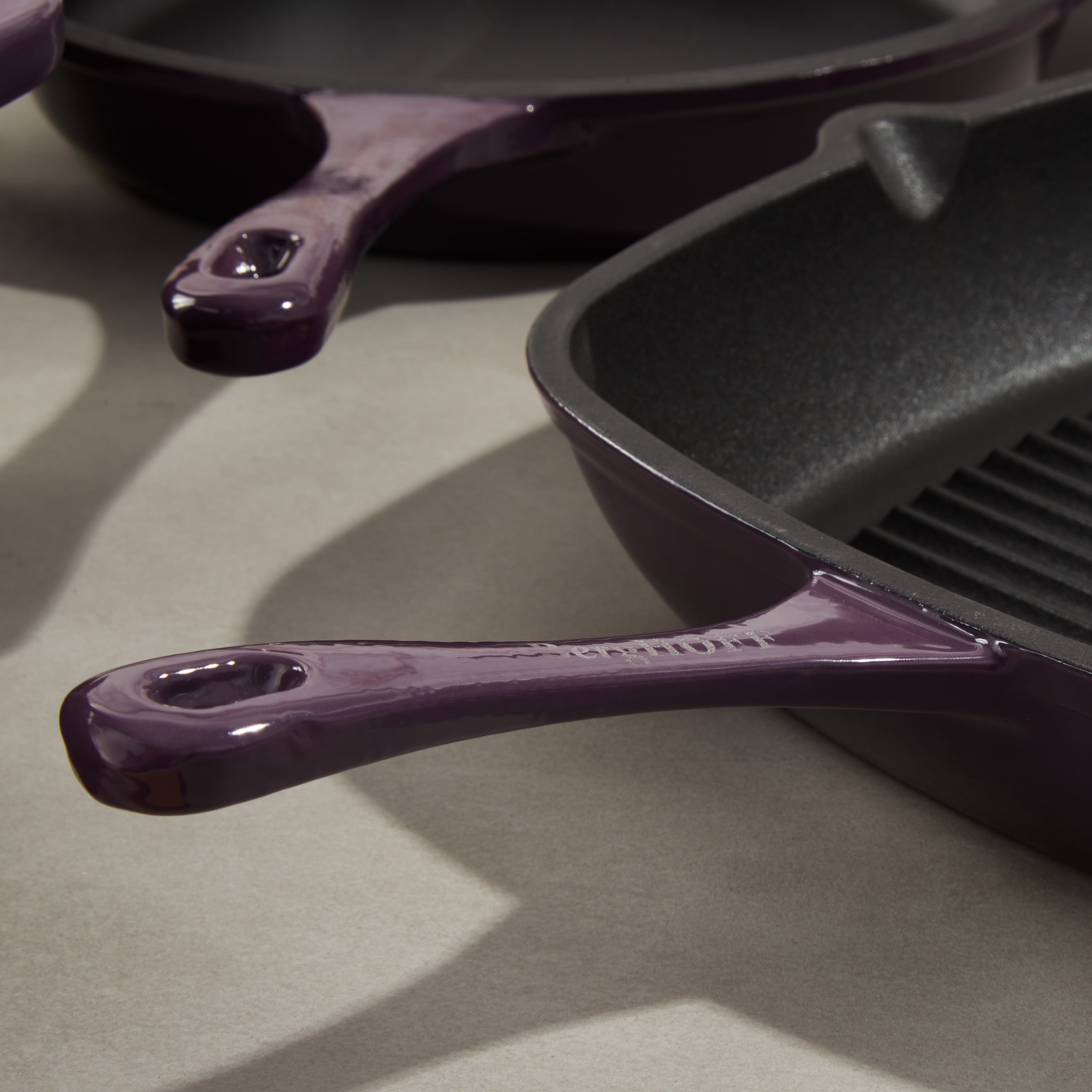 BergHOFF Neo Cast Iron Square Grill Pan 11", Purple