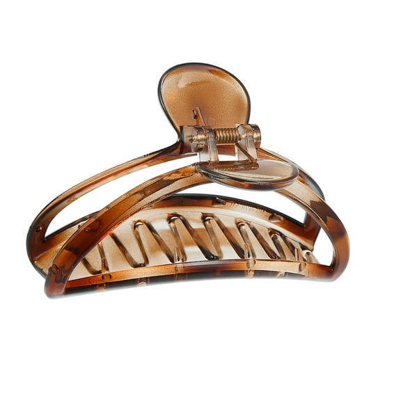 Vocoste Hair Accessories No Slip Grip Plastic Brown Claw Clip for Women Girls, Hair Clip, 3.7"