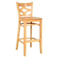 thumbnail image 1 of Tabouret de Bar à Rideaux en Naturel avec Assise en Bois, 1 of 1