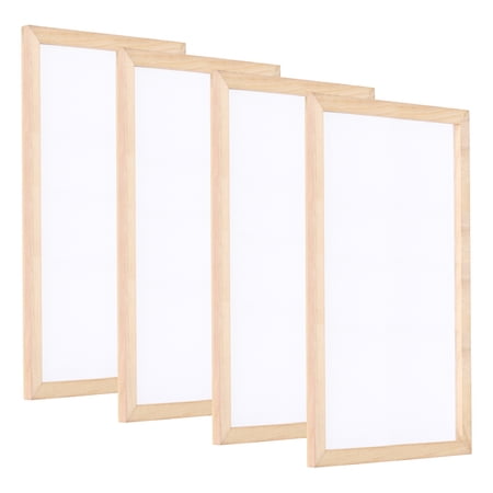 Uxcell 4Pcs B4 Sizes 14.2 x 10.2 Inch Single Wooden Paper Making Screen