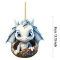 thumbnail image 3 of FUNDUFI Christmas Dinosaur Hanging Pendants Casual Acrylic Flat Pendant Cute Mini Dinosaur Christmas Ornaments Suitable For Holiday Home Party, 3 of 7